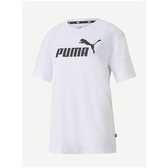 Футболка спортивная PUMA Ess Logo Boyfriend Tee, размер M, white