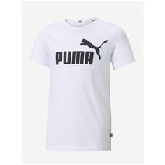 Футболка спортивная PUMA Ess Logo Tee, размер 140, white