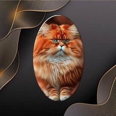 Брошь, оранжевый Нет бренда
