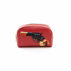 Косметичка Seletti, 23х13х8 см, , красный