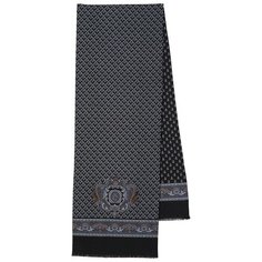 Шарф Павловопосадская платочная мануфактура,140х27 см, one size, темно-серый