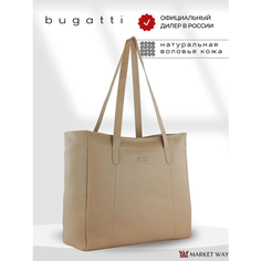 Сумка Bugatti, фактура зернистая, песочный