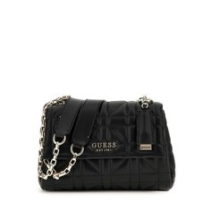 Сумка кросс-боди GUESS, фактура зернистая, стеганая, черный