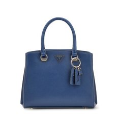 Сумка тоут GUESS, фактура матовая, зернистая, синий