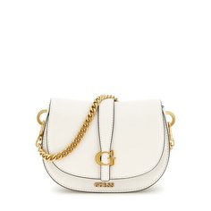 Сумка GUESS, фактура матовая, белый