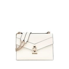Сумка GUESS, фактура зернистая, белый