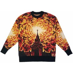 Свитер Антон Лисин Высотка, размер L-XL, , оранжевый