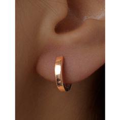 Серьги конго Ювелир Карат, серебро, 925 проба, золочение, размер 13 мм, , золотистый