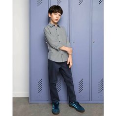 Школьная рубашка Gloria Jeans, размер 6-7л/122 (31), черный/белый