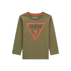 Лонгслив GUESS, размер 4 года, оливковый