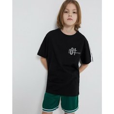 Футболка Gloria Jeans GJ COOL, размер 7-8л/128, черный