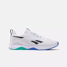Кроссовки Reebok Nanoflex TR 2, размер 12 US, footwear white/black/unleashed green
