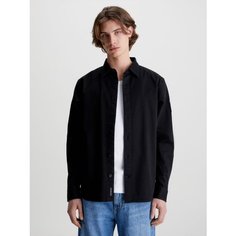 Рубашка Calvin Klein Jeans Monologo Badge Relaxed, размер M, черный