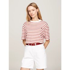 Футболка TOMMY HILFIGER, размер L, White/ Terra Red