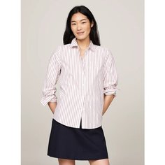 Рубашка TOMMY HILFIGER, размер 42, белый/розовый