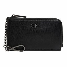 Кошелек CALVIN KLEIN, фактура тиснение, зернистая, черный