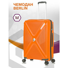 Чемодан Lcase Berlin, 79 л, размер M, оранжевый