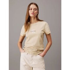Футболка Calvin Klein Jeans, размер XS, коричнeвый