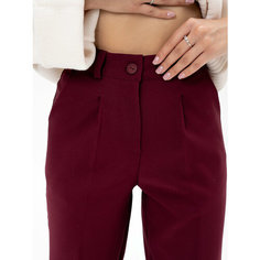 Брюки бордовые Luxe Chic новогодние, размер 52, бордовый