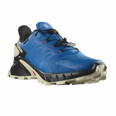 Кроссовки Salomon SUPERCROSS 4 GORE-TEX, полнота G (EU)/ на среднюю и широкую стопу, размер 8.5, синий/белый/черный