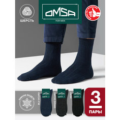 Носки Omsa, комплект, 3 пары, размер 45-47 (29-31), мультиколор