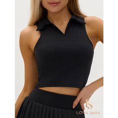 Поло Love Skin, 1 шт., размер S, чepный