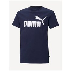 Футболка PUMA Ess Logo Tee, размер 152, синий