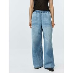 Джинсы широкие Sela Wide Leg, размер M, светлый индиго