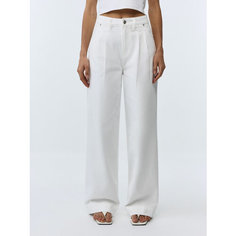 Джинсы широкие Sela Wide leg, размер S, белый