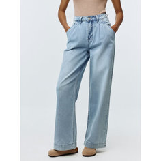 Джинсы широкие Sela Wide leg, размер S, светлый индиго