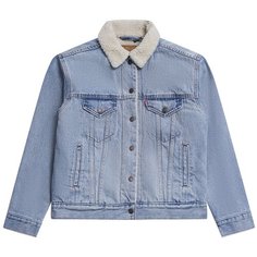Джинсовая куртка Levis Ex-Boyfriend Sherpa Trucker Jacket, размер XS, синий Levis®