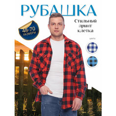Рубашка , размер 50, красный/черный Нет бренда