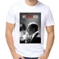 Футболка Лавров we loverov, размер (60)5XL, белый Нет бренда