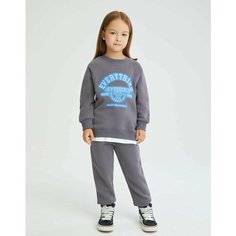 Брюки спортивные Gloria Jeans, размер 3-4г/104, серый