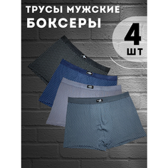 Трусы , комплект из 4 шт., размер 46, черный/серый/синий SPB Retail