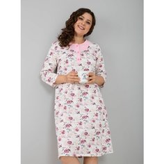 Сорочка Алтекс, размер 58, белый, розовый