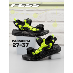 Сандалии FeSS, размер 34, черный, зеленый