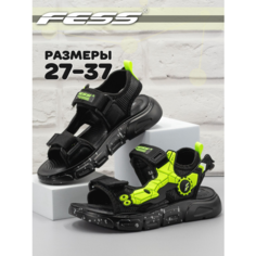 Сандалии FeSS, размер 37, черный, зеленый