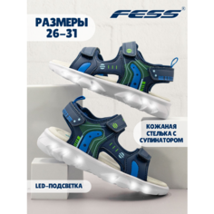 Сандалии FeSS, размер 30, белый, синий, зеленый