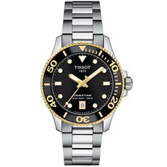 Наручные часы TISSOT T-Sport, серебряный/черный/золотой