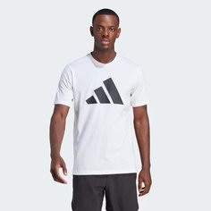 Футболка adidas Train Essentials Feelready Logo Training, размер 2XL, белый