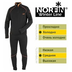 Комплект термобелья NORFIN, размер XL, черный