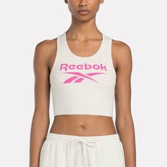 Топ спортивный Reebok IDENTITY BIG LOGO, размер M, бежевый