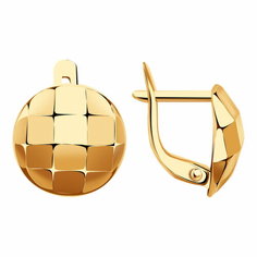 Серьги Diamant online, красное золото, 585 проба, длина 1.3 см