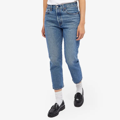 Джинсы зауженные Levis 501 Crop, размер 31/30, синий Levis®
