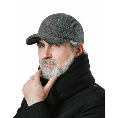 Бейсболка , размер 59, серый Без бренда