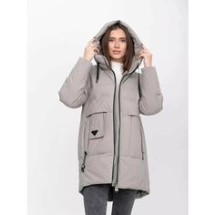 Пуховик RM shopping, размер 46-48, серо-бежевый