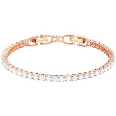 Браслет-цепочка SWAROVSKI, кристаллы Swarovski, размер 16.5 см, диаметр 6.1 см, золото
