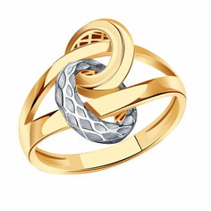 Кольцо Diamant online, красное золото, 585 проба, размер 17.5