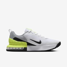 Кроссовки NIKE Air Max Alpha Trainer 6, размер 9.5 US, белый/серый/желтый